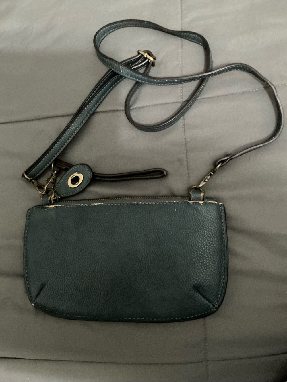 Classic Dark Green Crossbody Shoulder Bag - Women's Everyday Purse